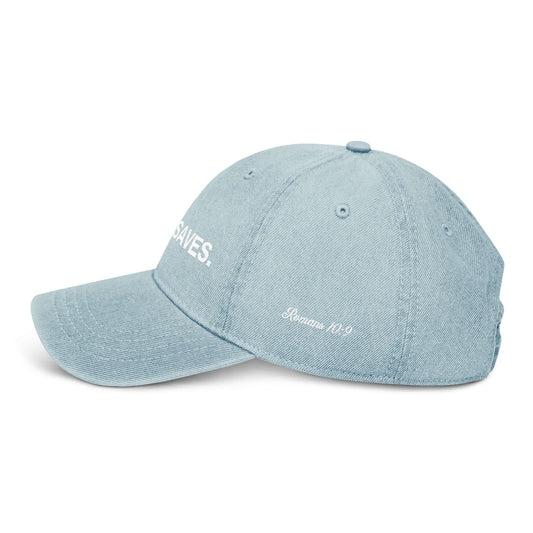 Embroidered Jesus Saves Denim Hat