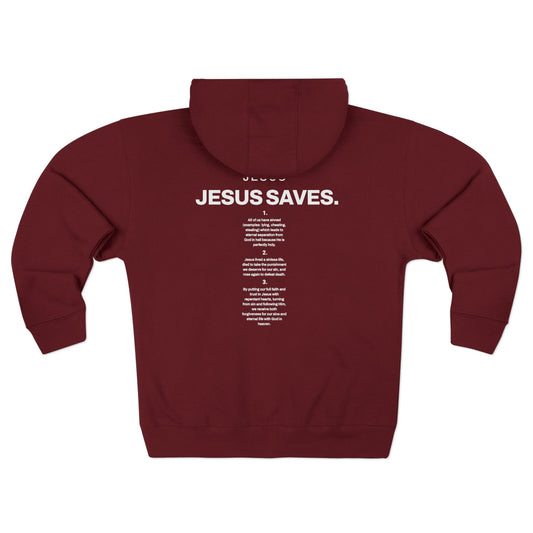 "Jesus Saves" Zip-Up Hoodie