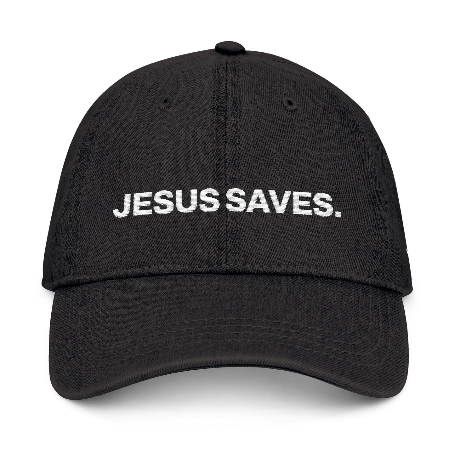 Embroidered Jesus Saves Denim Hat