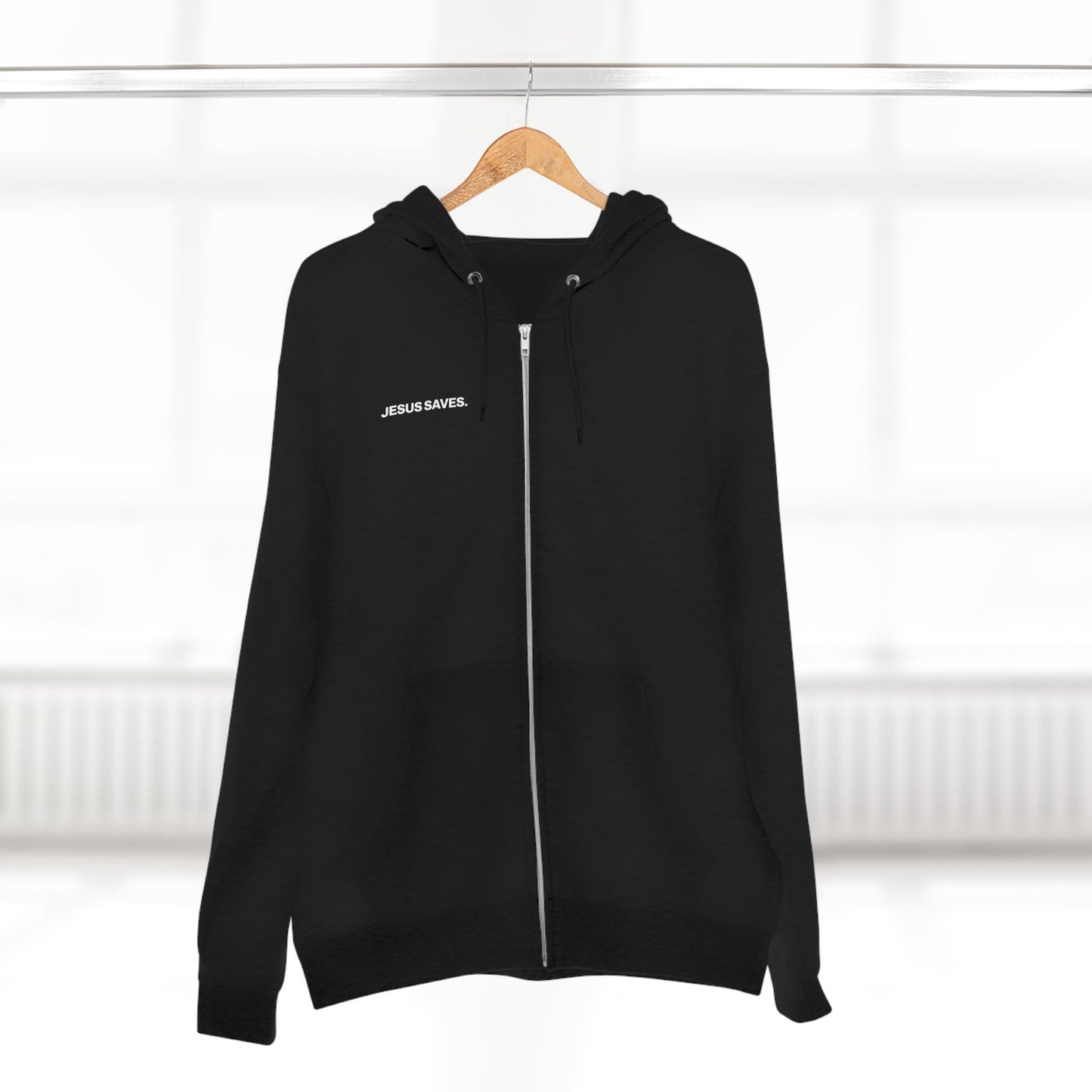 "Jesus Saves" Zip-Up Hoodie