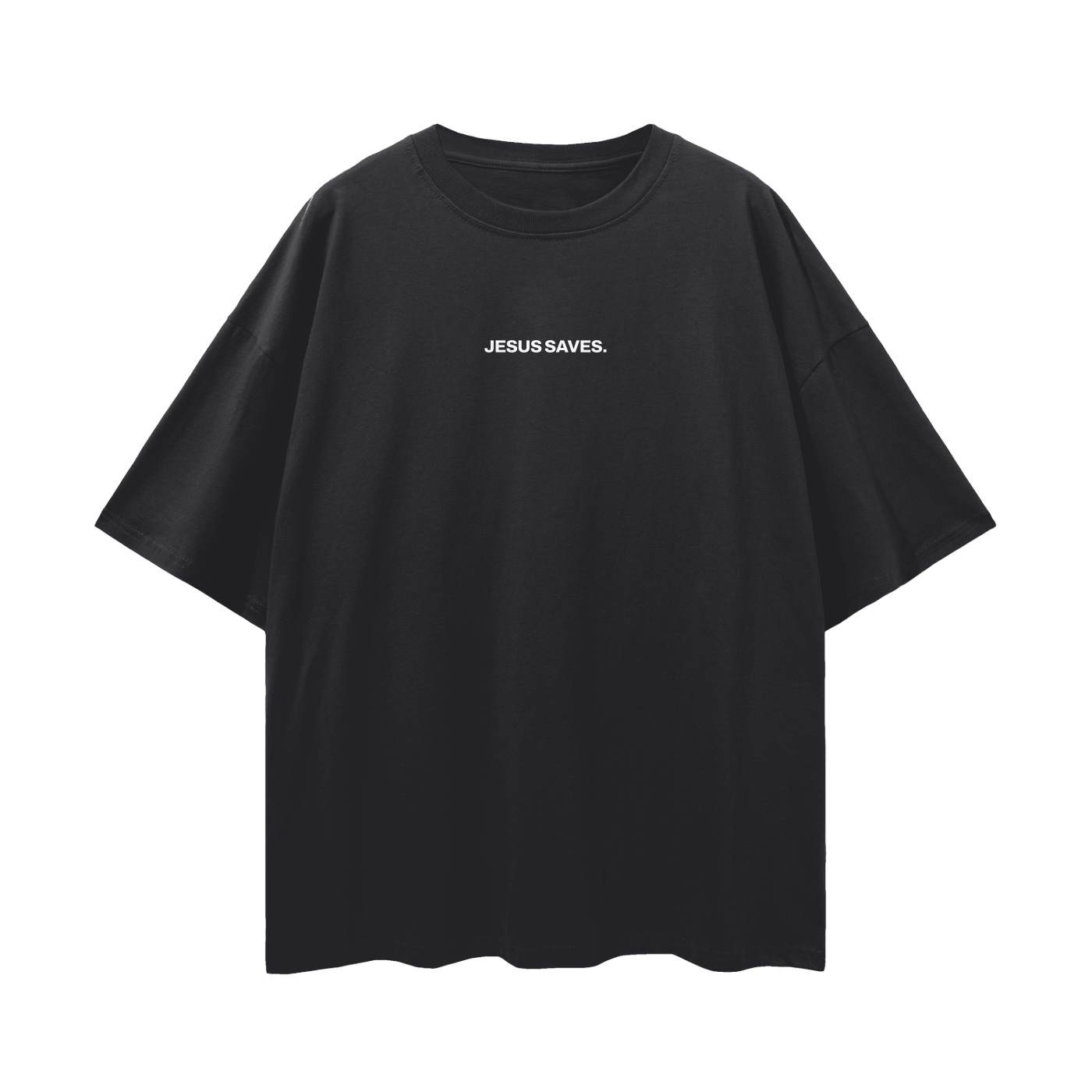 Minimalist "Jesus Saves" Oversized Tee