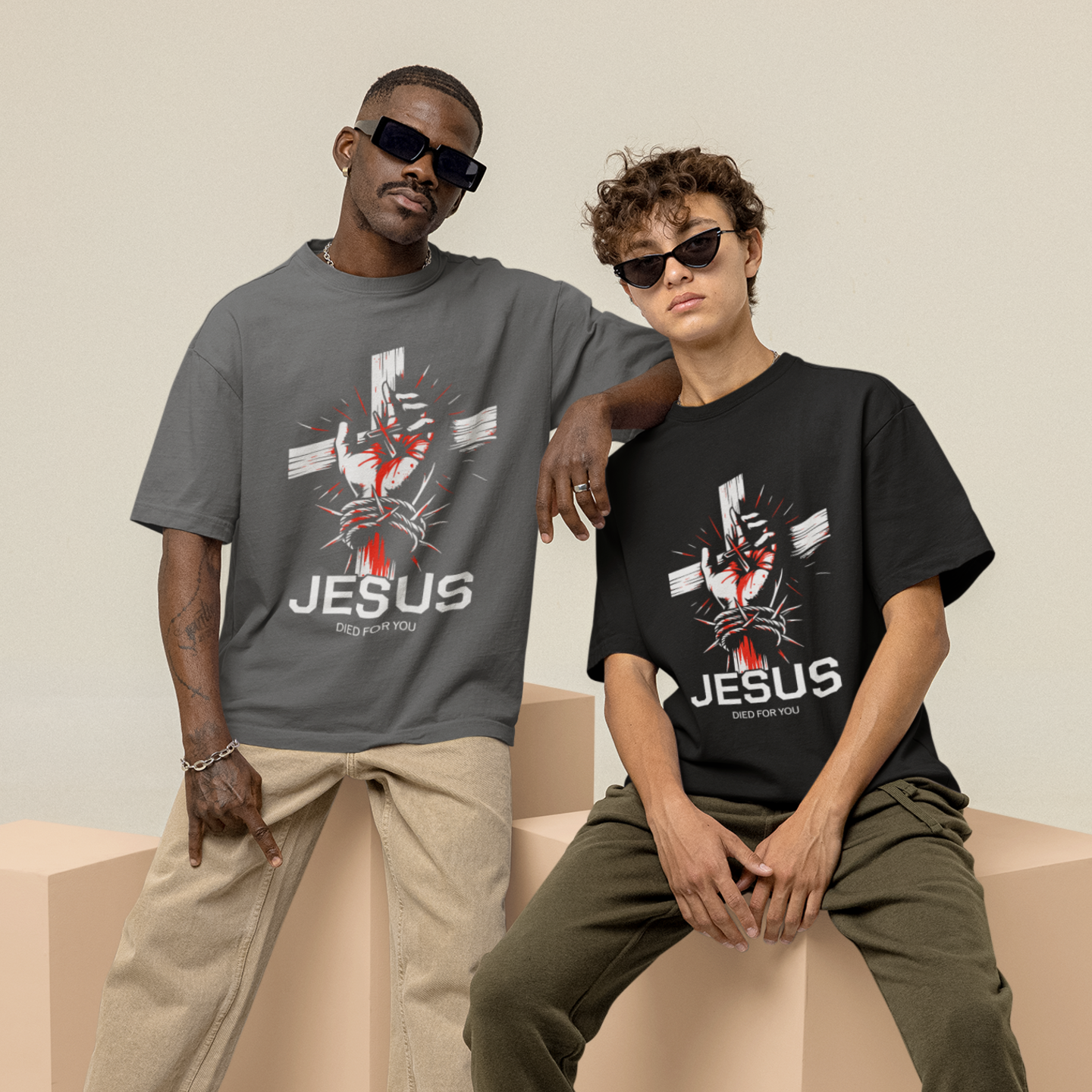 "Romans 5:8" Oversized Tee