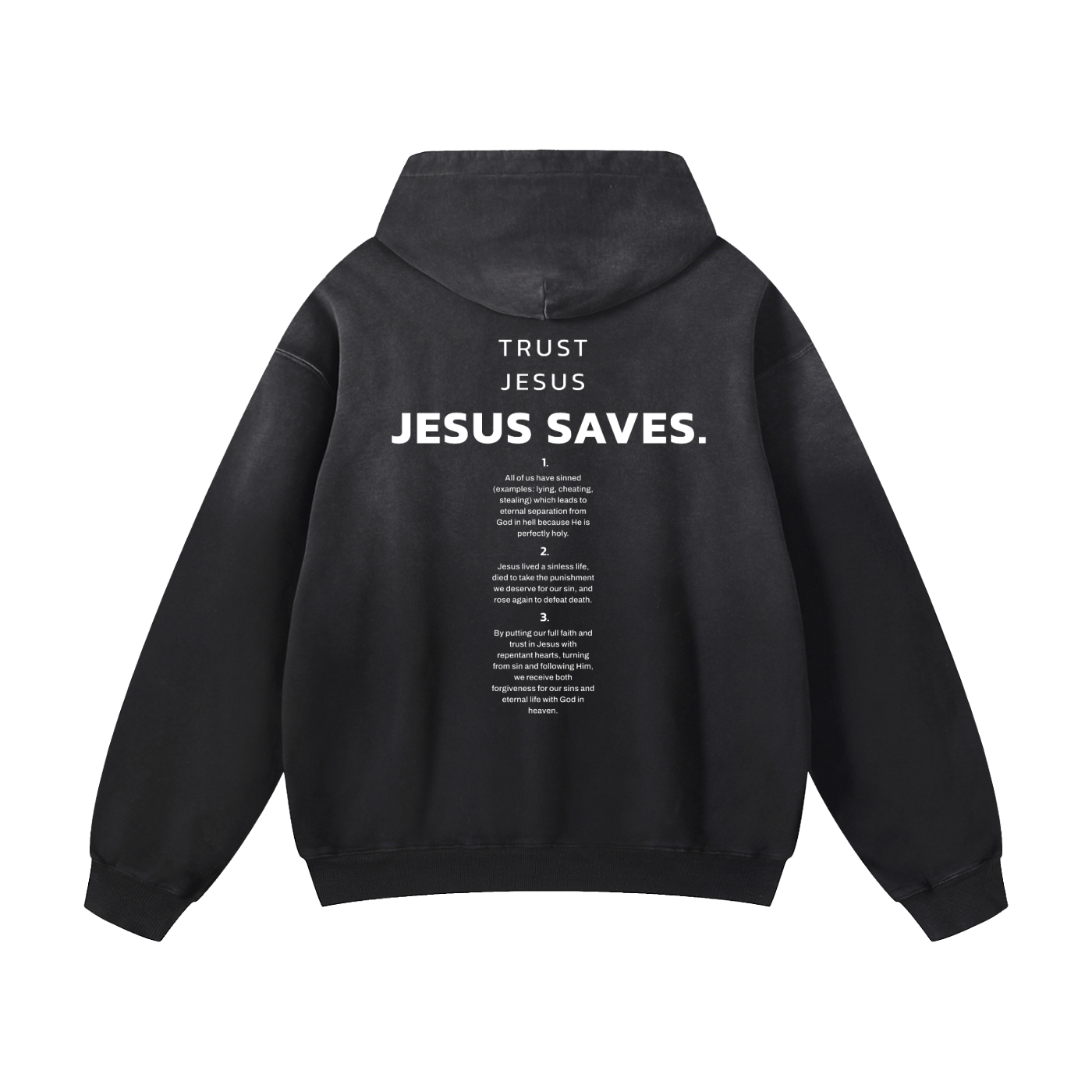 "Forgiven by the Blood" Premium Sunfade Oversized Hoodie