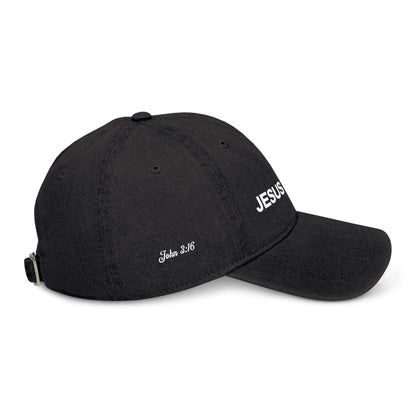 Embroidered Jesus Saves Denim Hat
