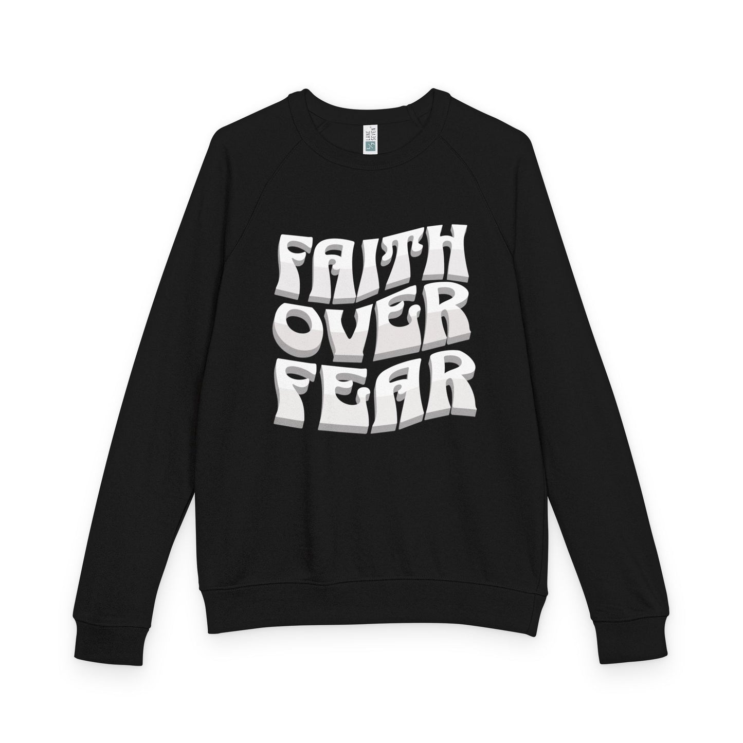 "FAITH OVER FEAR" Raglan Crewneck