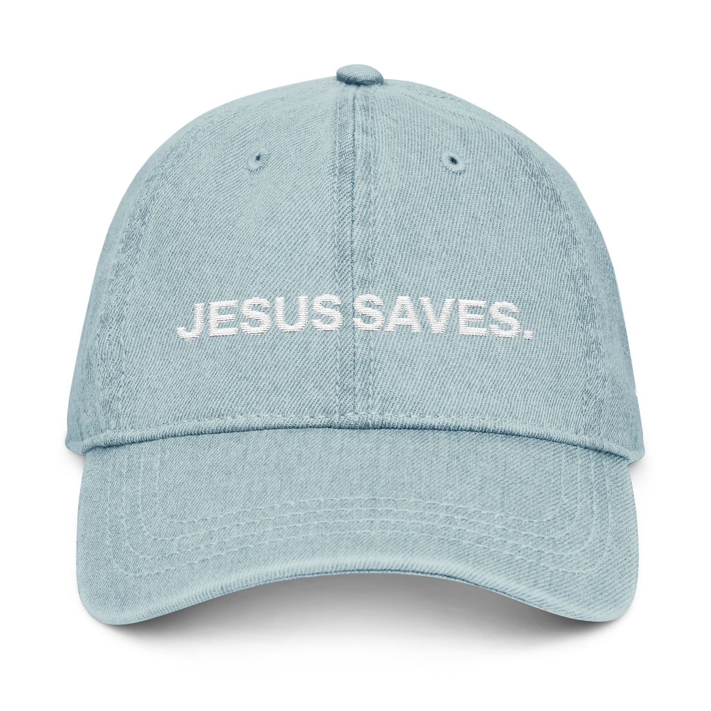 Embroidered Jesus Saves Denim Hat