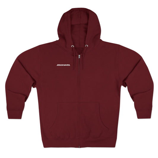 "Jesus Saves" Zip-Up Hoodie