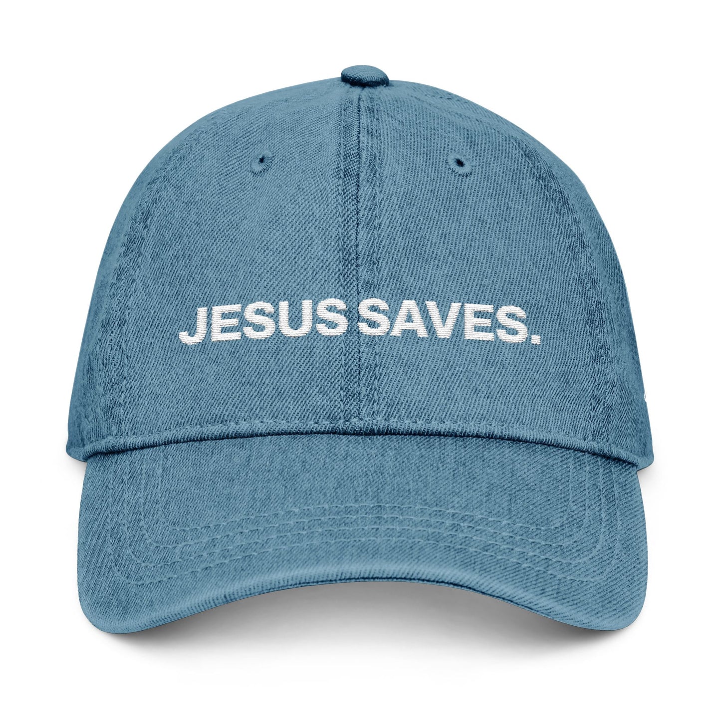 Embroidered Jesus Saves Denim Hat