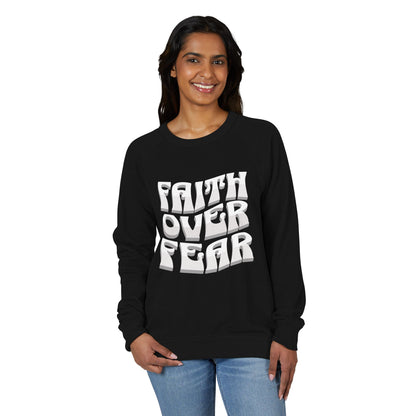 "FAITH OVER FEAR" Raglan Crewneck