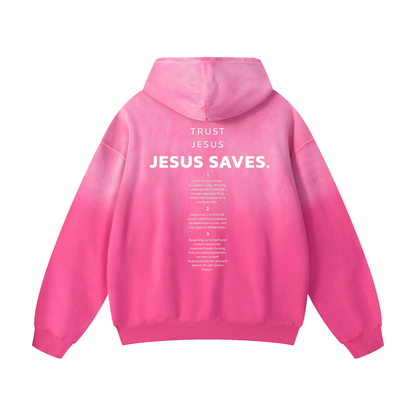 "Forgiven by the Blood" Premium Sunfade Oversized Hoodie