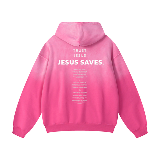 "Forgiven by the Blood" Premium Sunfade Oversized Hoodie