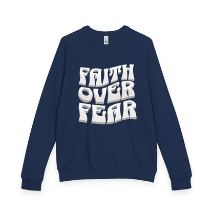 "FAITH OVER FEAR" Raglan Crewneck