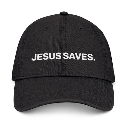 Embroidered Jesus Saves Denim Hat