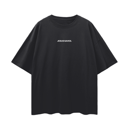 Minimalist "Jesus Saves" Oversized Tee