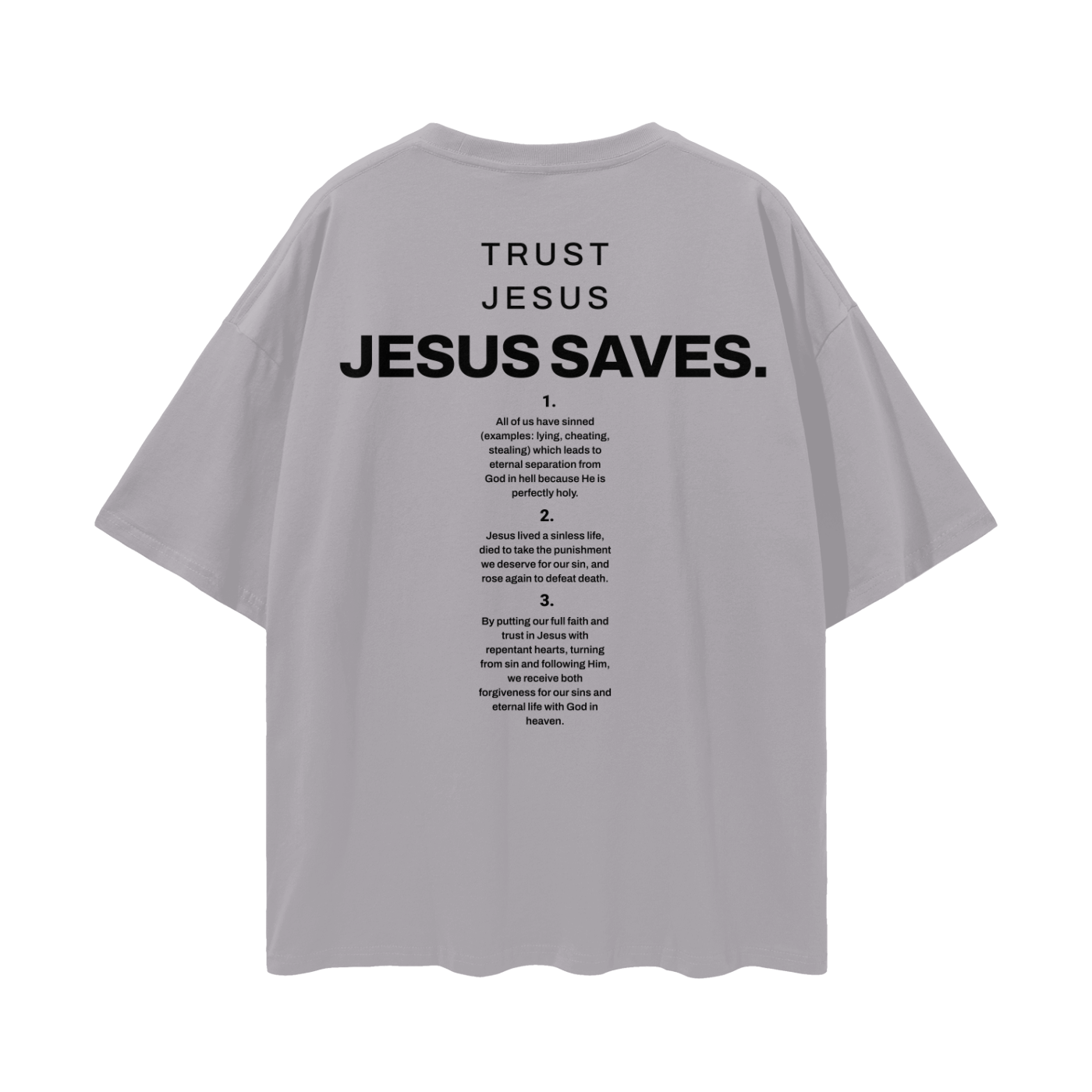 Minimalist "Jesus Saves" Oversized Tee