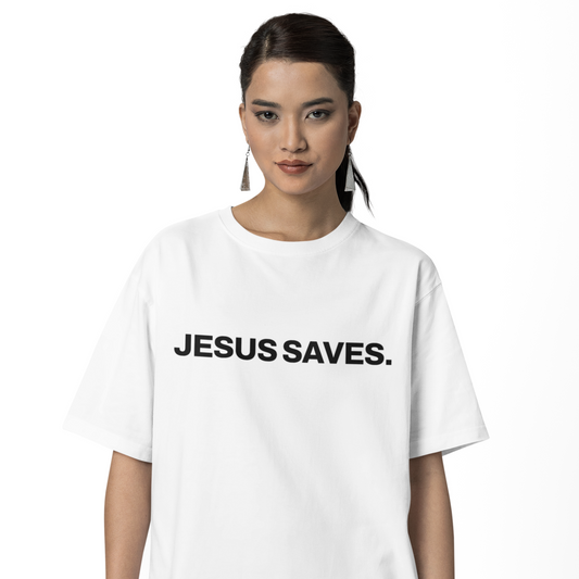 "Jesus Saves" Oversized Tee