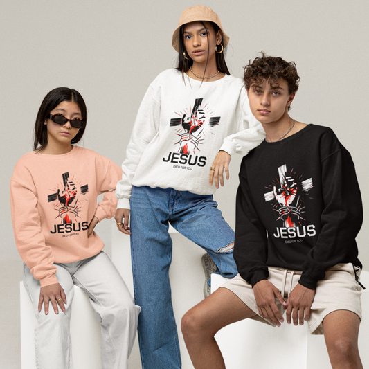 "Romans 5:8" Crewneck Sweatshirt